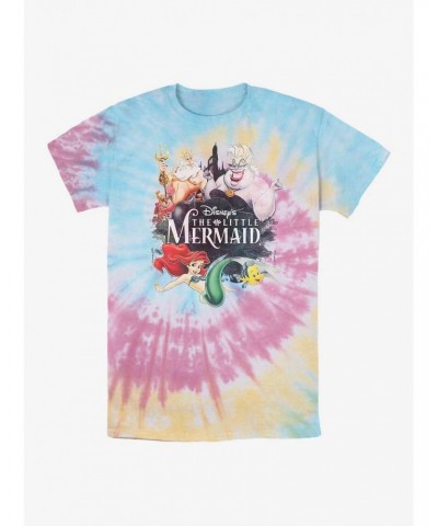 Disney The Little Mermaid Watercolor Mermaid Tie Dye T-Shirt $11.91 T-Shirts