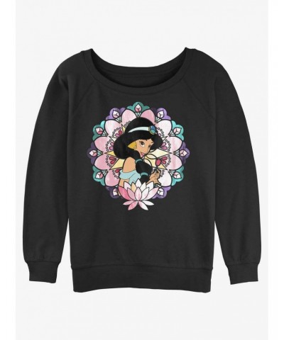Disney Aladdin Glass Mandala Jasmine Girls Slouchy Sweatshirt $13.28 Sweatshirts