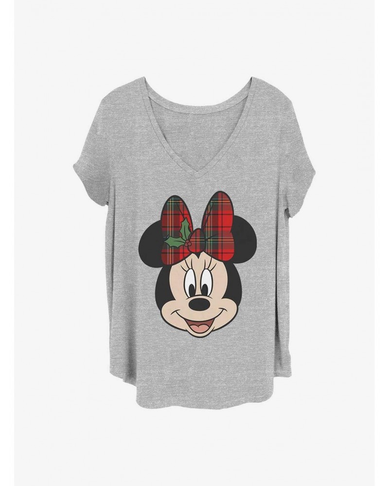Disney Minnie Mouse Big Minnie Holiday Girls T-Shirt Plus Size $10.40 T-Shirts