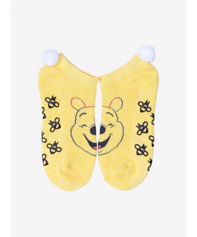 Disney Winnie The Pooh Honey Bees Pom No-Show Socks $2.95 Socks