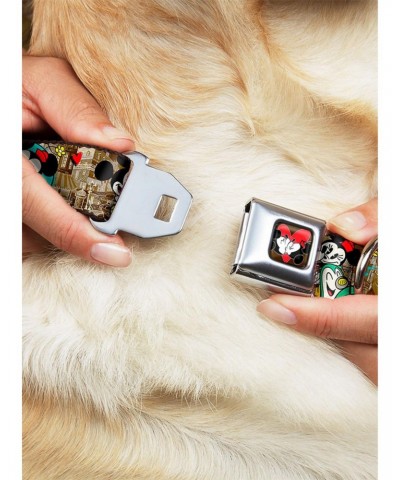 Disney Minnie Mouse Croissant De Triomphe Seatbelt Buckle Dog Collar $11.95 Pet Collars
