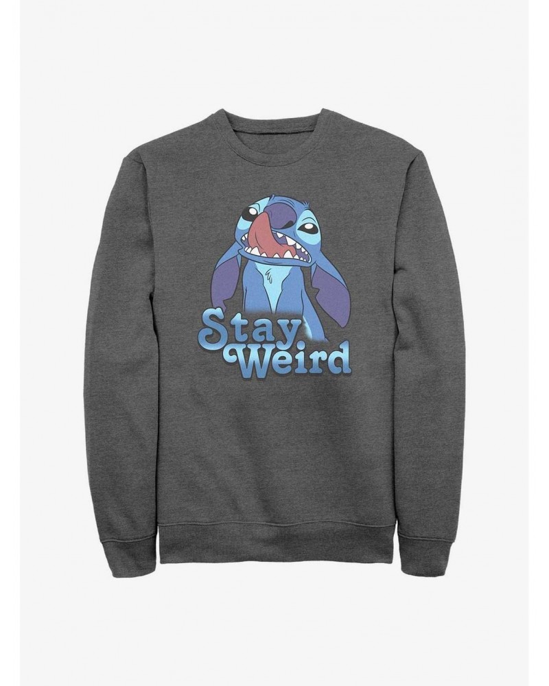 Disney Lilo & Stitch Stay Weird Sweatshirt $16.61 Sweatshirts