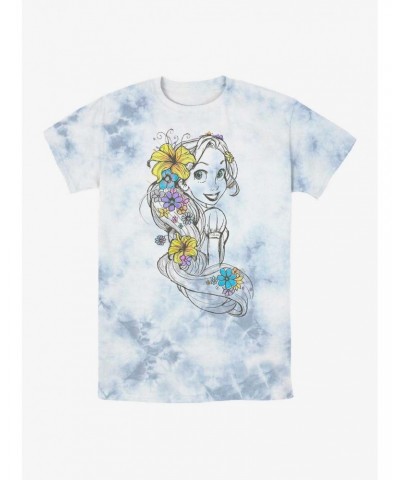 Disney Tangled Rapunzel Sketch Tie-Dye T-Shirt $11.66 T-Shirts