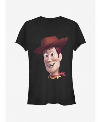 Disney Pixar Toy Story 4 Woody Big Face Girls T-Shirt $9.46 T-Shirts