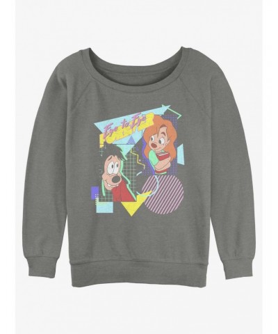 Disney Goofy Eye To Eye 80's Girls Slouchy Sweatshirt $15.50 Sweatshirts
