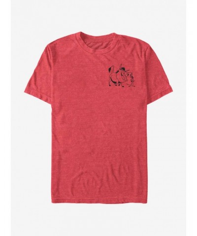 Disney The Lion King Timon And Pumbaa Vintage Line T-Shirt $8.60 T-Shirts