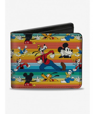 Disney Mickey Mouse And Friends Stripe Bifold Wallet $9.82 Wallets
