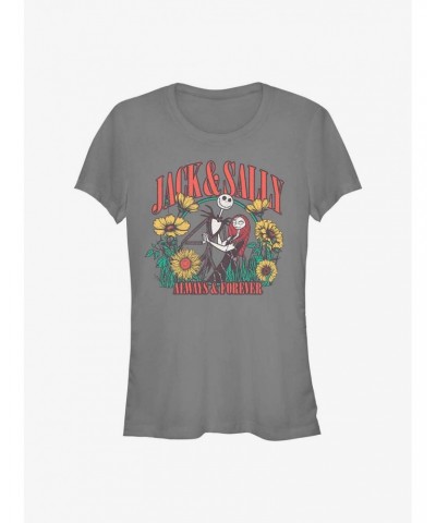 Disney The Nightmare Before Christmas Jack and Sally Girls T-Shirt $7.72 T-Shirts
