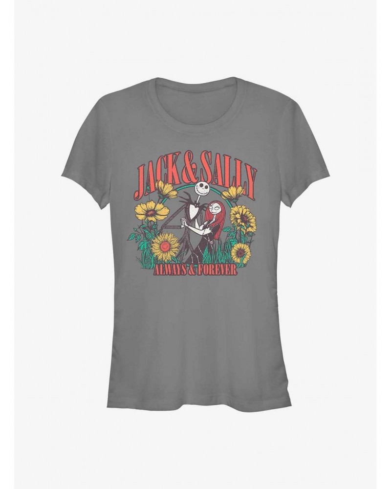 Disney The Nightmare Before Christmas Jack and Sally Girls T-Shirt $7.72 T-Shirts