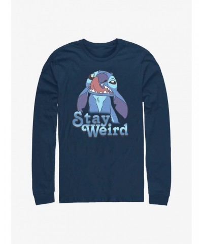 Disney Lilo & Stitch Stay Weird Long-Sleeve T-Shirt $9.87 T-Shirts