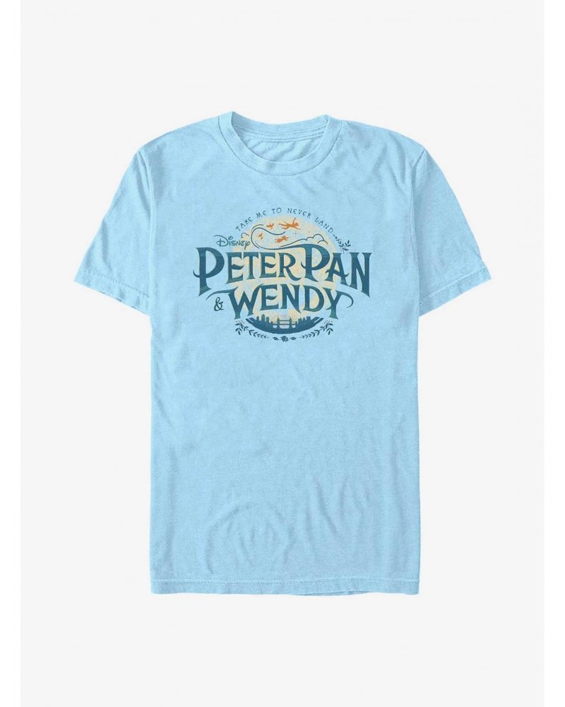 Disney Peter Pan & Wendy Movie Title Badge T-Shirt $8.60 T-Shirts