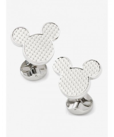 Disney Mickey Mouse Silhouette Basket Weave Cufflinks $34.61 Cufflinks