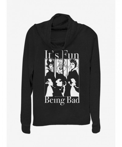 Disney Villains Bad Fun Cowl Neck Long-Sleeve Girls Sweatshirt $15.27 Sweatshirts