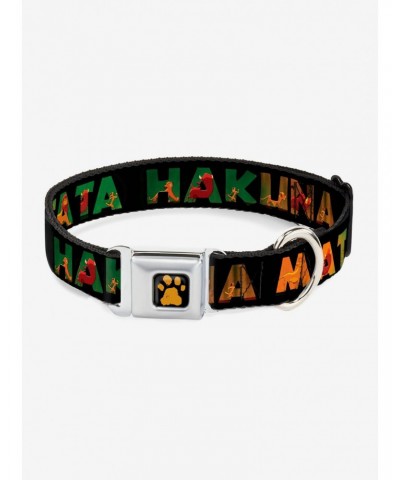 Disney The Lion King Hakuna Matata Scenes Seatbelt Buckle Dog Collar $8.72 Pet Collars