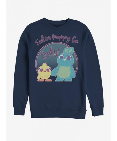 Disney Pixar Toy Story 4 Ducky Bunny Pastel Navy Blue Sweatshirt $16.24 Sweatshirts