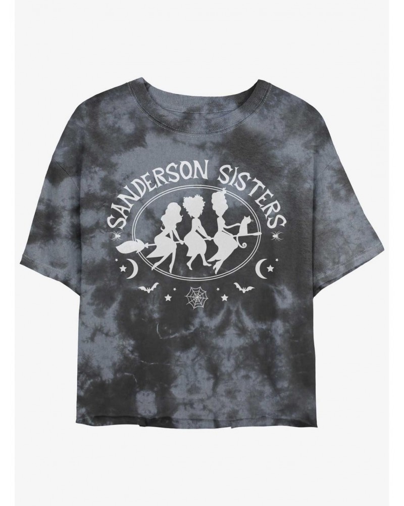 Disney Hocus Pocus Sanderson Bed and Breakfast Tie-Dye Girls Crop T-Shirt $13.58 T-Shirts