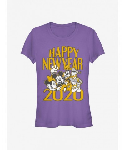 Disney Mickey Mouse Crew Happy New Year 2020 Classic Girls T-Shirt $7.97 T-Shirts