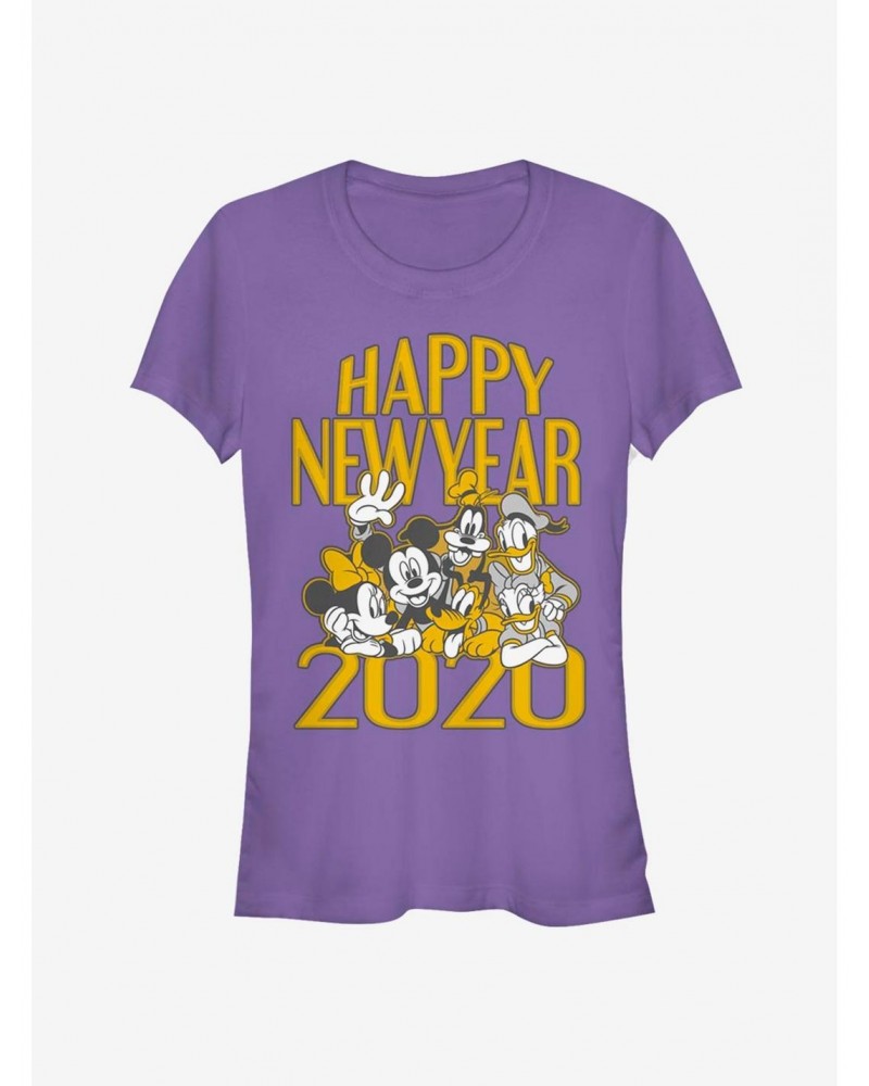 Disney Mickey Mouse Crew Happy New Year 2020 Classic Girls T-Shirt $7.97 T-Shirts