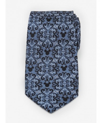 Disney Mickey Mouse Damask Tile Blue Tie $22.37 Ties