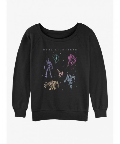 Disney Pixar Lightyear All The Buzz Girls Slouchy Sweatshirt $15.87 Sweatshirts