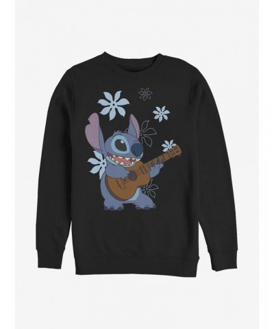 Disney Lilo & Stitch Stitch Flowers Crew Sweatshirt $11.44 Sweatshirts