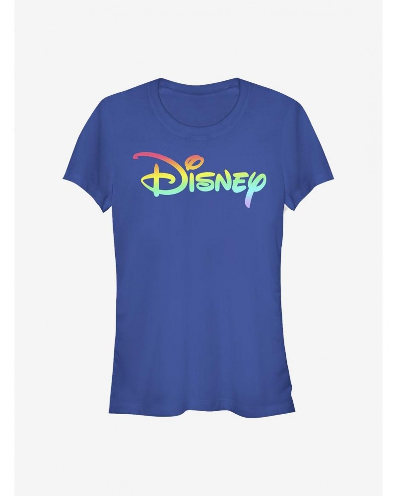 Disney Classic Rainbow Fill Logo Girls T-Shirt $10.46 T-Shirts