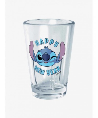 Disney Lilo & Stitch Happy New Year Stitch Wink Mini Glass $5.81 Glasses