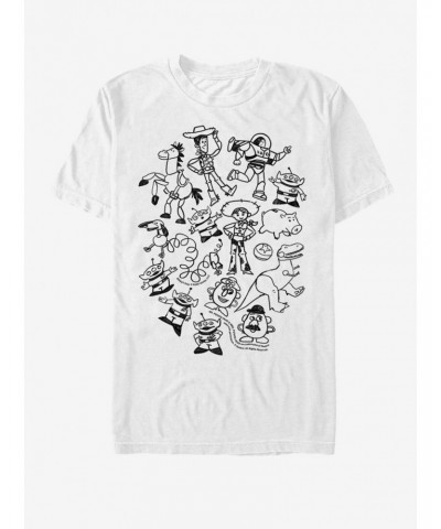 Disney Pixar Toy Story Group Doodle T-Shirt $9.96 T-Shirts
