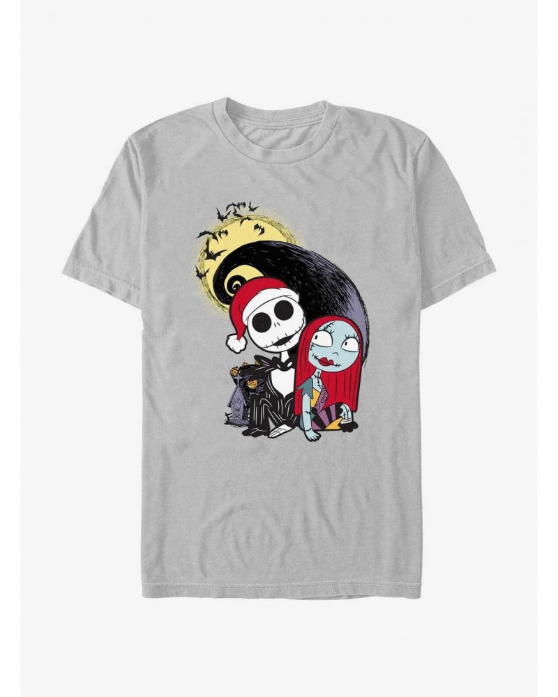 Disney The Nightmare Before Christmas Santa Jack and Sally T-Shirt $7.17 T-Shirts