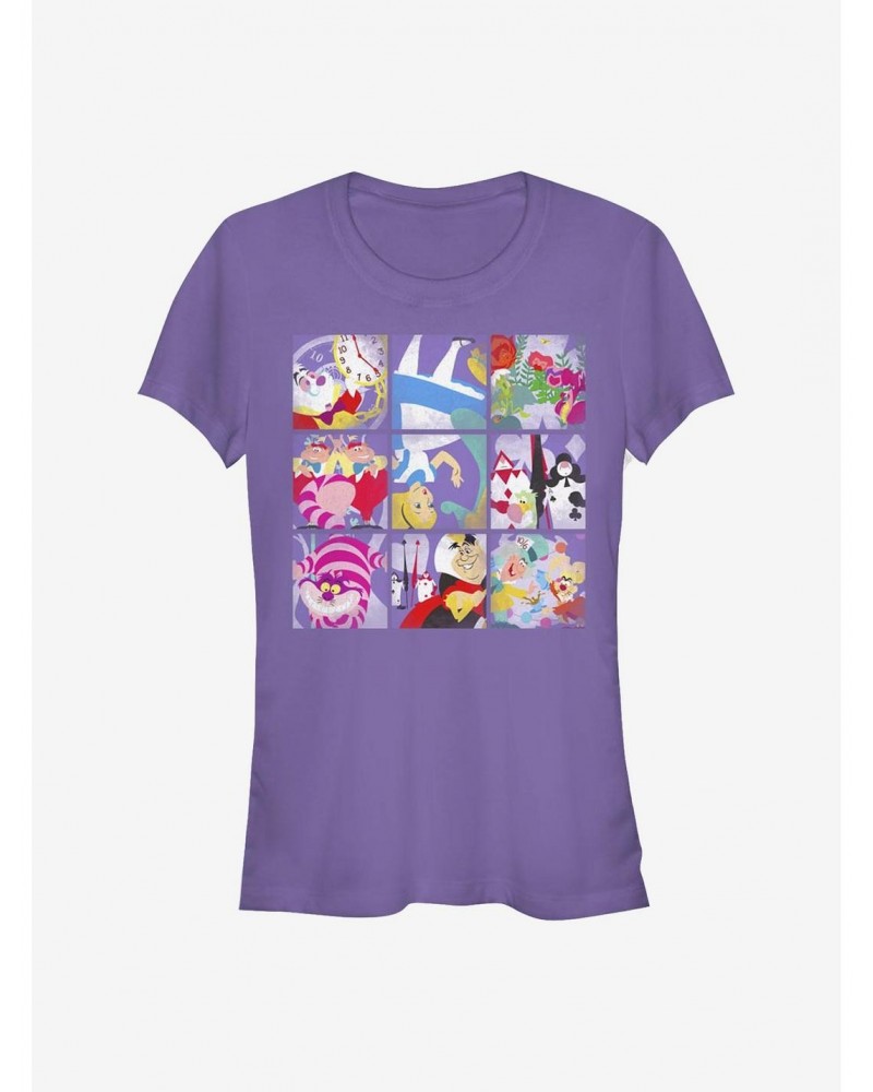 Disney Alice In Wonderland Wonder Art Blocks Girls T-Shirt $8.22 T-Shirts