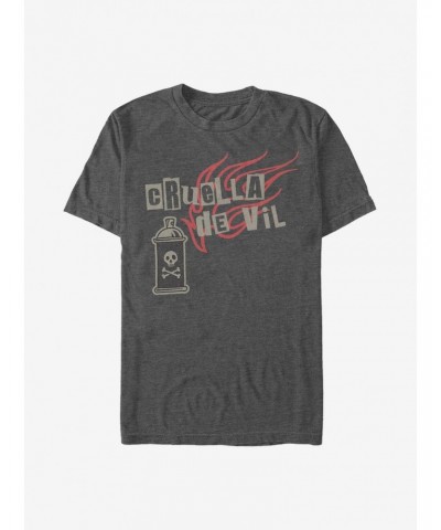 Disney Cruella Spray Paint Fire T-Shirt $9.56 T-Shirts