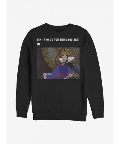 Disney Snow White Evil Queen Meme Crew Sweatshirt $15.50 Sweatshirts