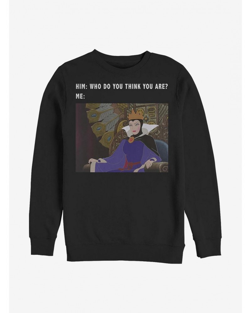 Disney Snow White Evil Queen Meme Crew Sweatshirt $15.50 Sweatshirts