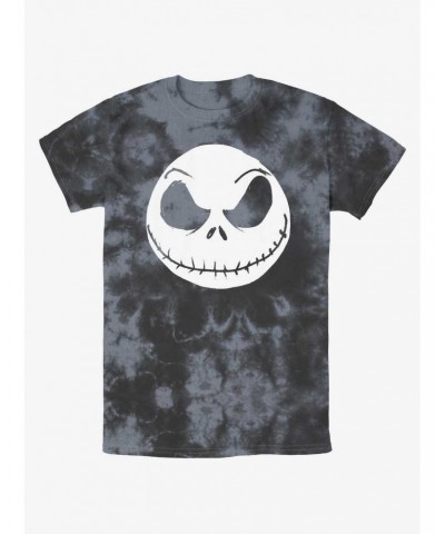 Disney The Nightmare Before Christmas Big Face Jack Tie-Dye T-Shirt $9.07 T-Shirts
