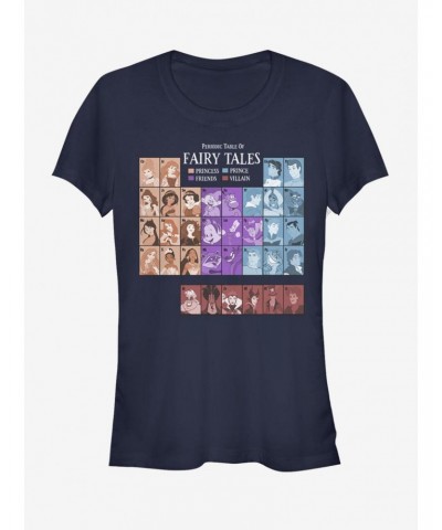 Disney Characters Periodic Table Of Fairy Tales Girls T-Shirt $10.21 T-Shirts