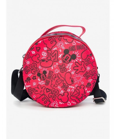 Disney Mickey Mouse Icon Doodles Collage Cross Body Bag $17.12 Bags